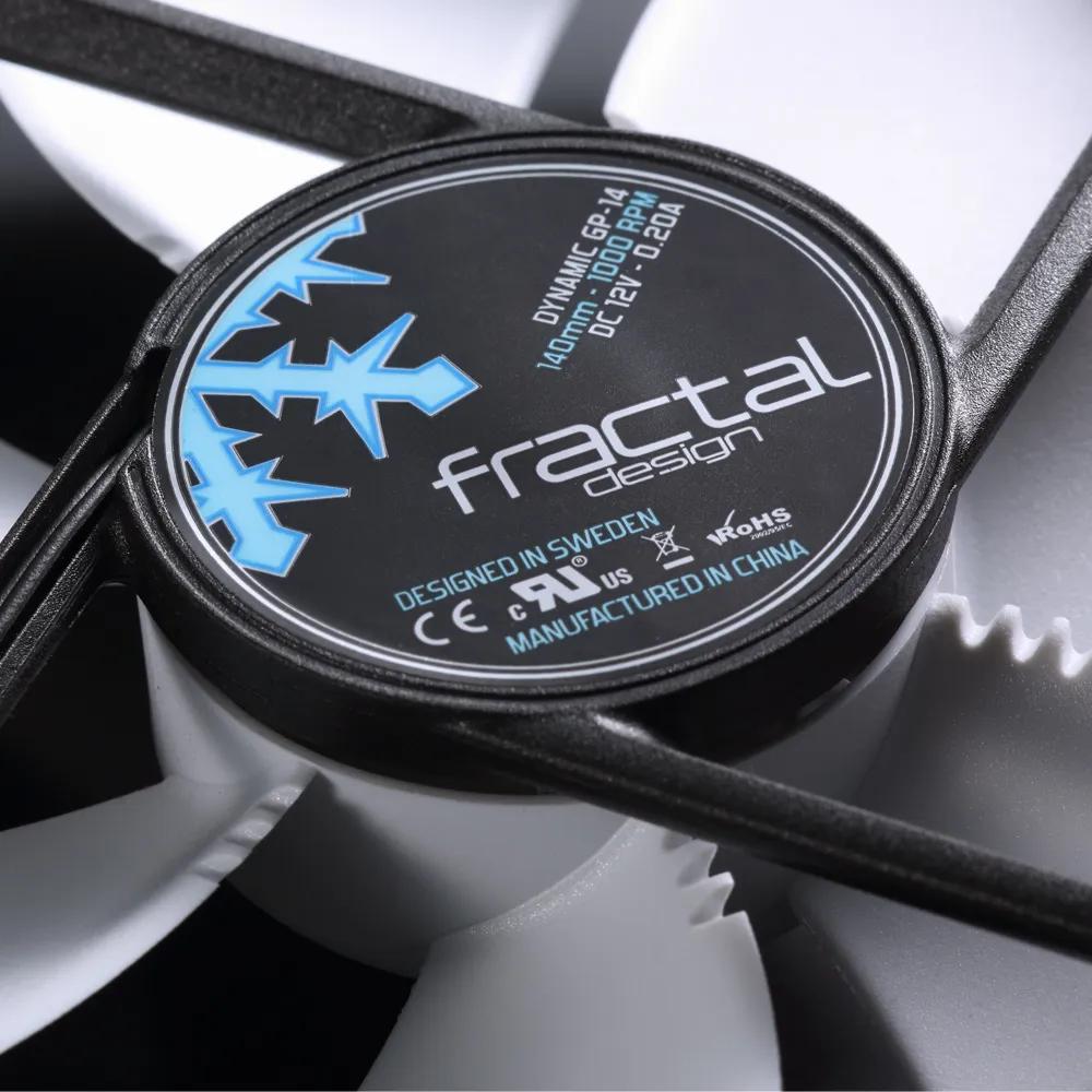 Ftohës për Kasë Fractal Design Dynamic GP-14, 140mm, 1000 RPM, 68.4 CFM, 3-Pin - Zezë/Bardhë - 3