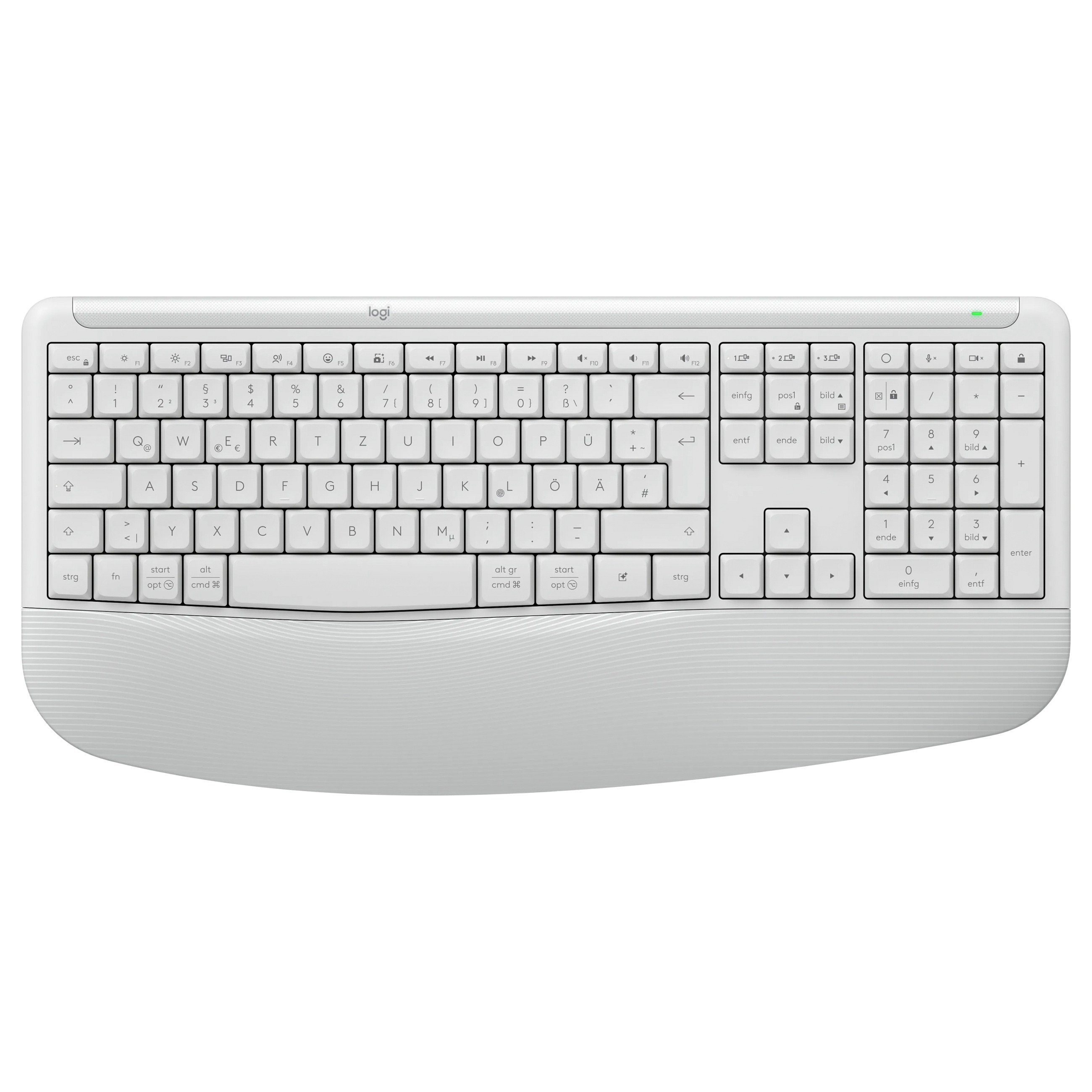 Combo (Tastierë&Maus) Logitech Signature Comfort Plus MK880 / Wireless / 109 Keys / QWERTZ German / Bluetooth 5.2 + Logi Bolt - Bardhë - 4