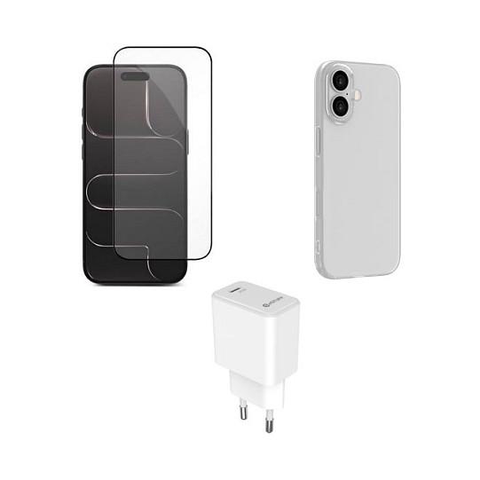 Set Aksesorësh për Telefon eSTUFF, iPhone 17, Karikues, Case, Mbrojtës Ekrani - Transparent - 2