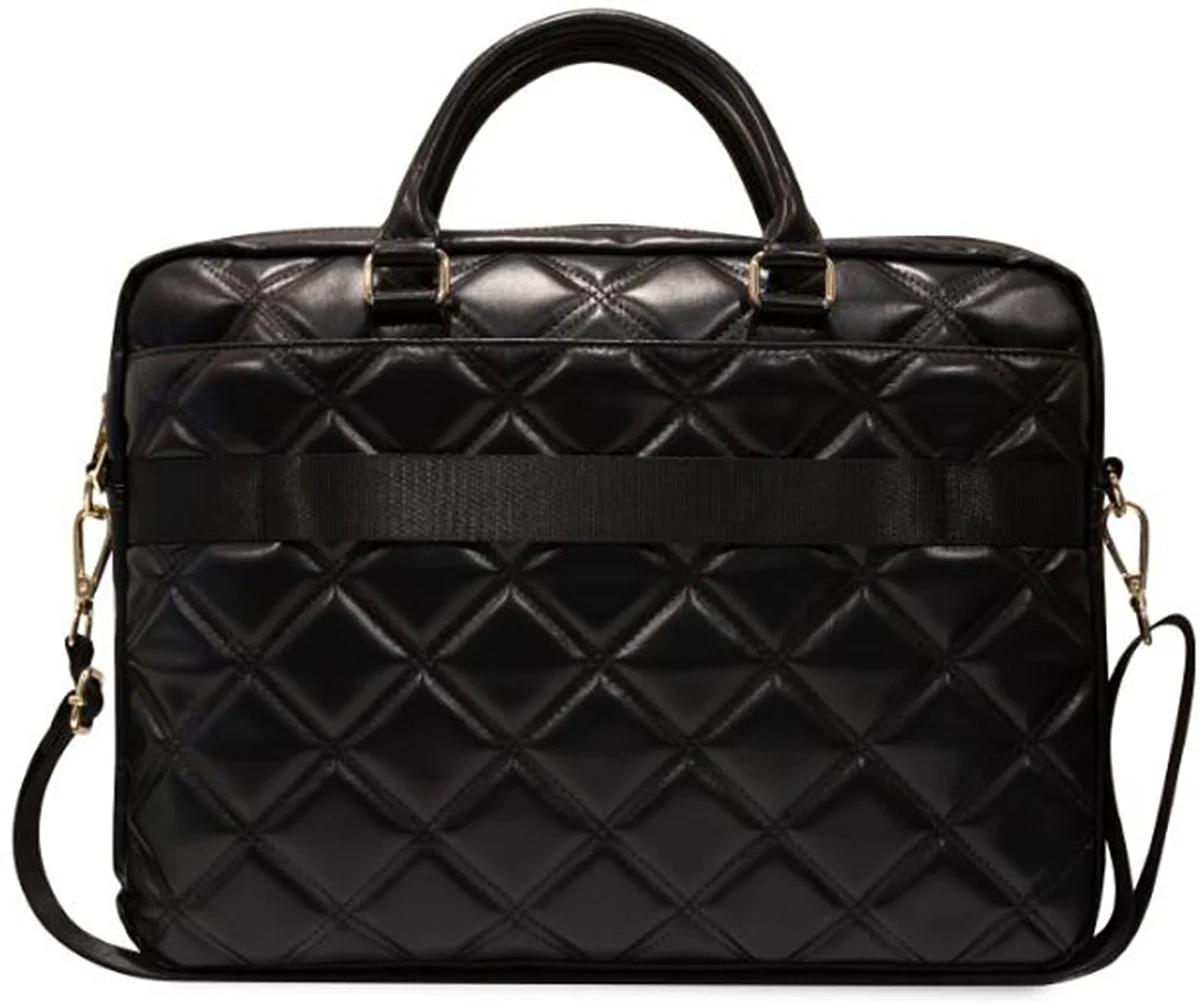 Çantë për Laptop GUESS PU Quilted 4G Metal Logo, 15–16" - Zezë - 3
