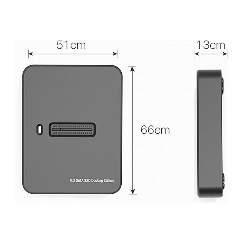Docking Station Gembird DD-U3M2, USB-C 3.2 Gen 2, M.2 SATA/NVMe SSD, deri në 10 Gbps – Zezë - 7