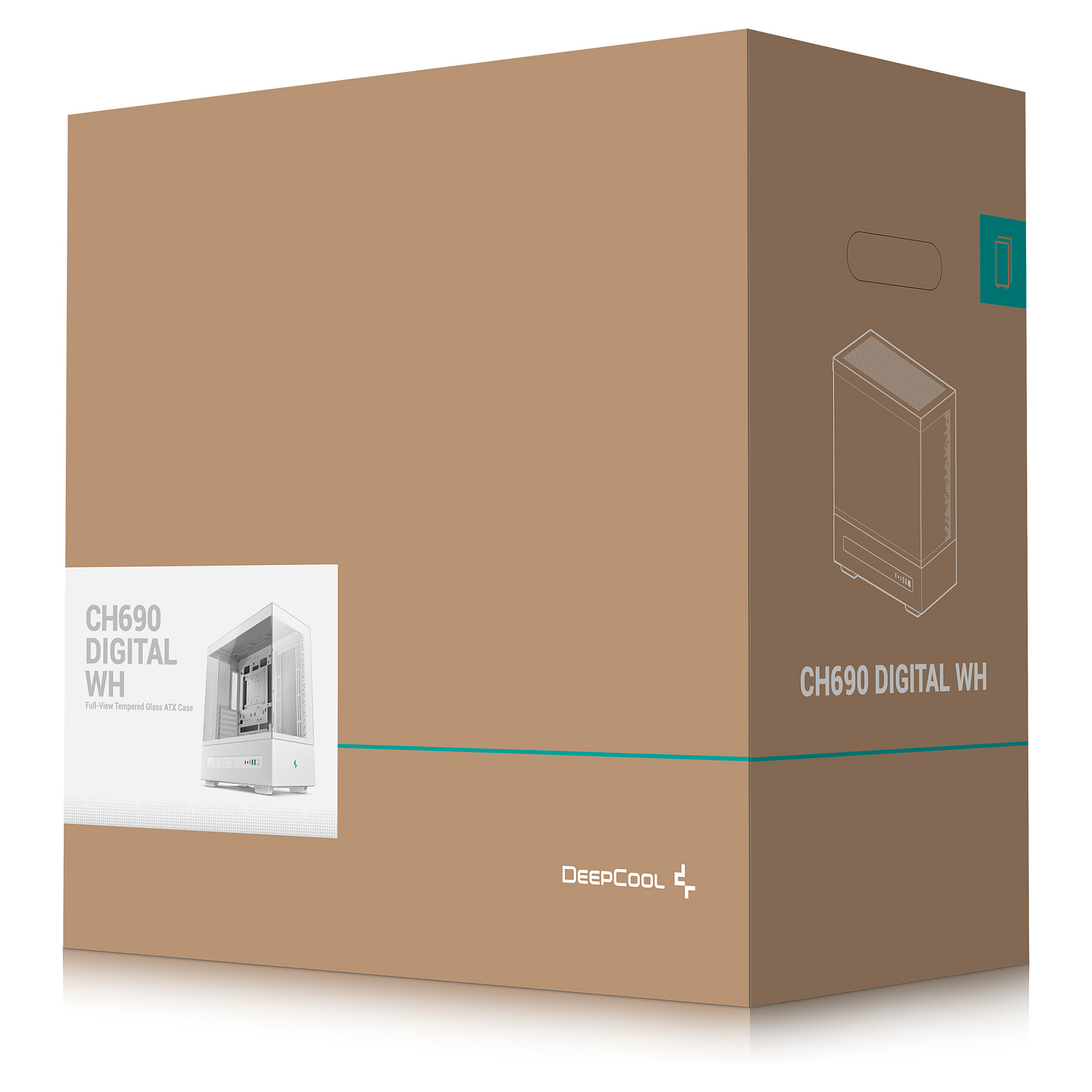 Kasë PC DeepCool CH690 / Tower / ATX / PS2 / LCD - Bardhë - 11