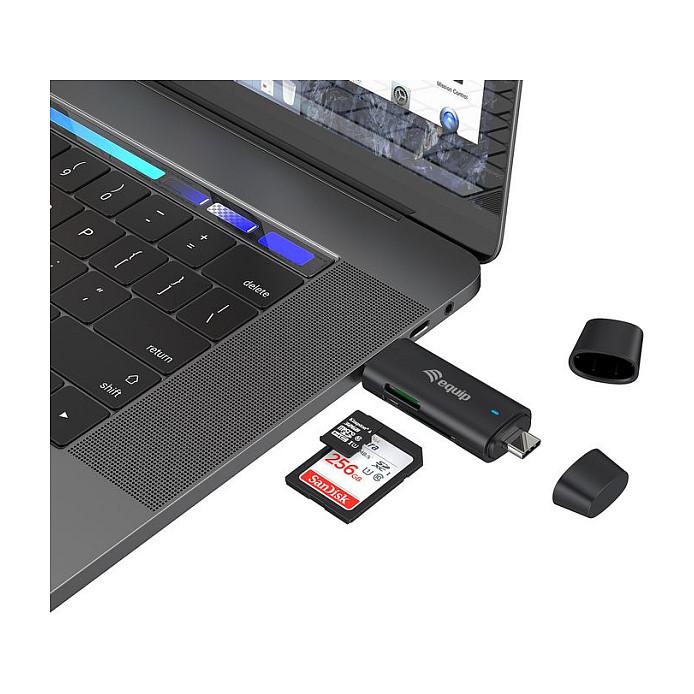 Lexues Kartash Equip 245462 / USB 3.2 Gen 1 / USB-A & USB-C / MicroSD, MicroSDHC, MicroSDXC, SD, SDHC, SDXC / 5 Gbit/s - Zezë - 3