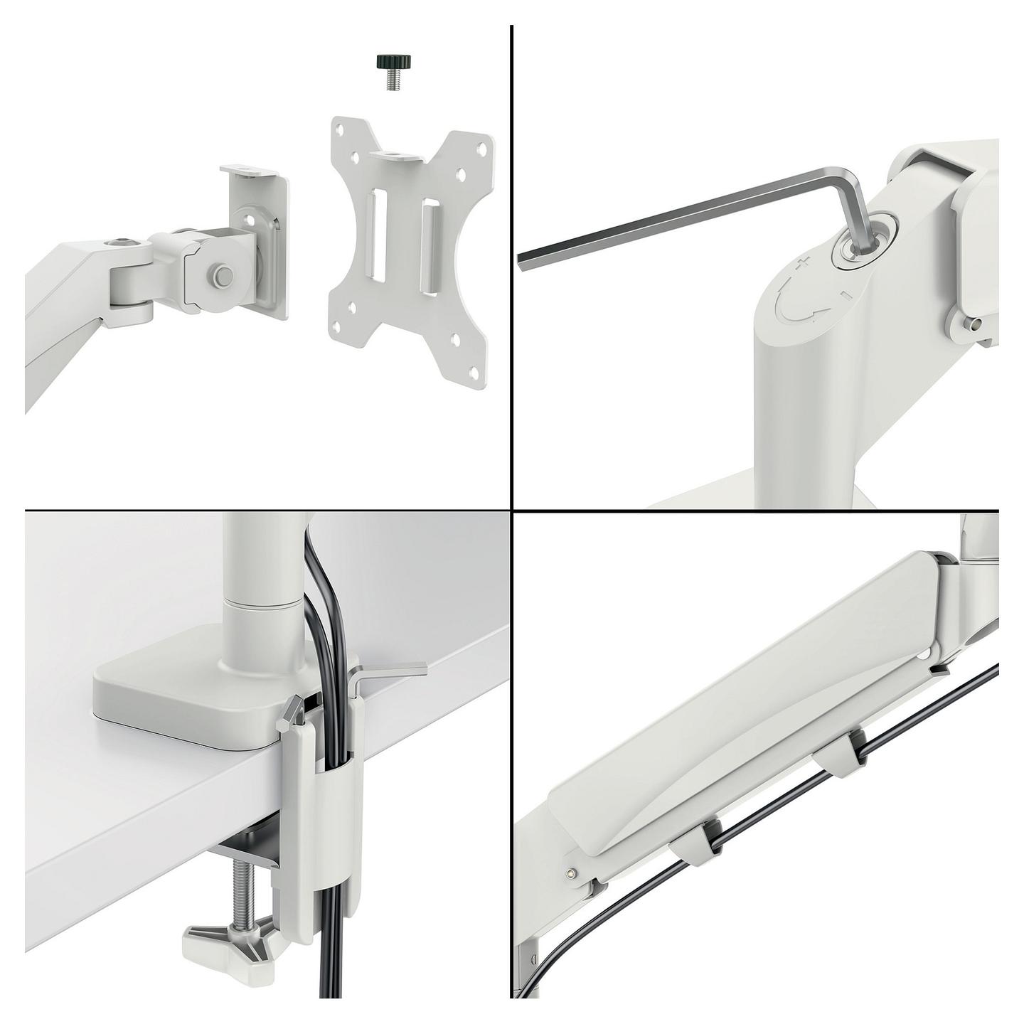 Mbajtëse për Monitor LEITZ Ergo 64890085, 1 Monitor, 17"-32", 9kg, VESA 100x100mm - Gri e Hapur - 5