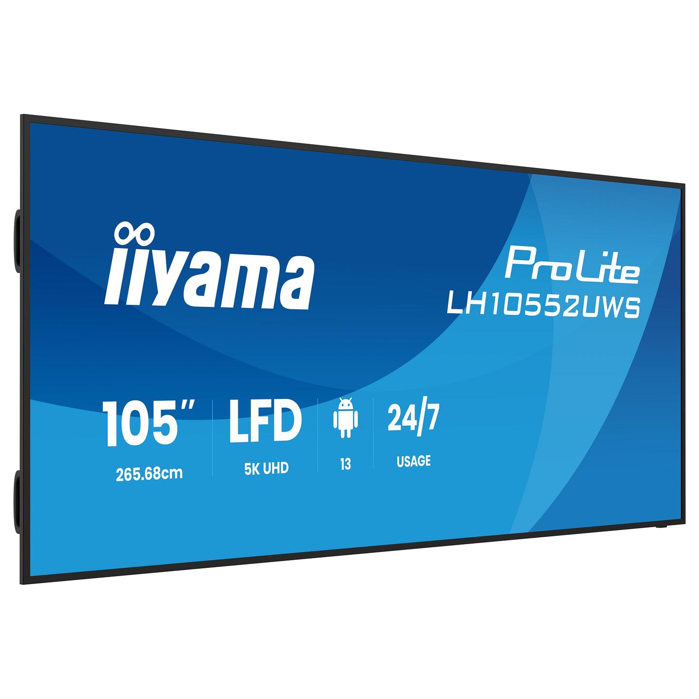 Digital Signage iiyama ProLite LH10552UWS-B1AG, 104.6", 5K Ultra Wide, IPS, 8GB, 128GB - Zezë - 6