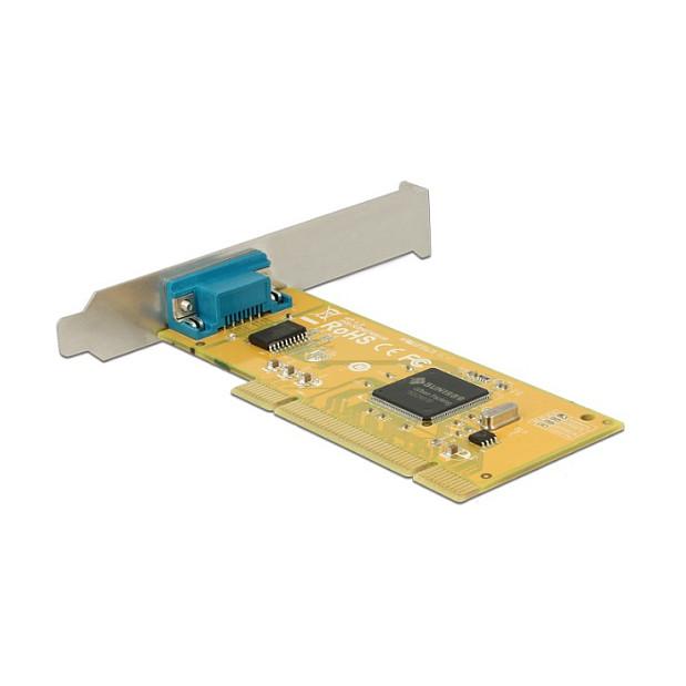Kartë Zgjerimi Delock 89592, PCI 32-Bit, 1x Serial RS-232 DB9, deri në 115.2Kbps, SUN1989, UART 16C950, Low Profile + Full Height - 3
