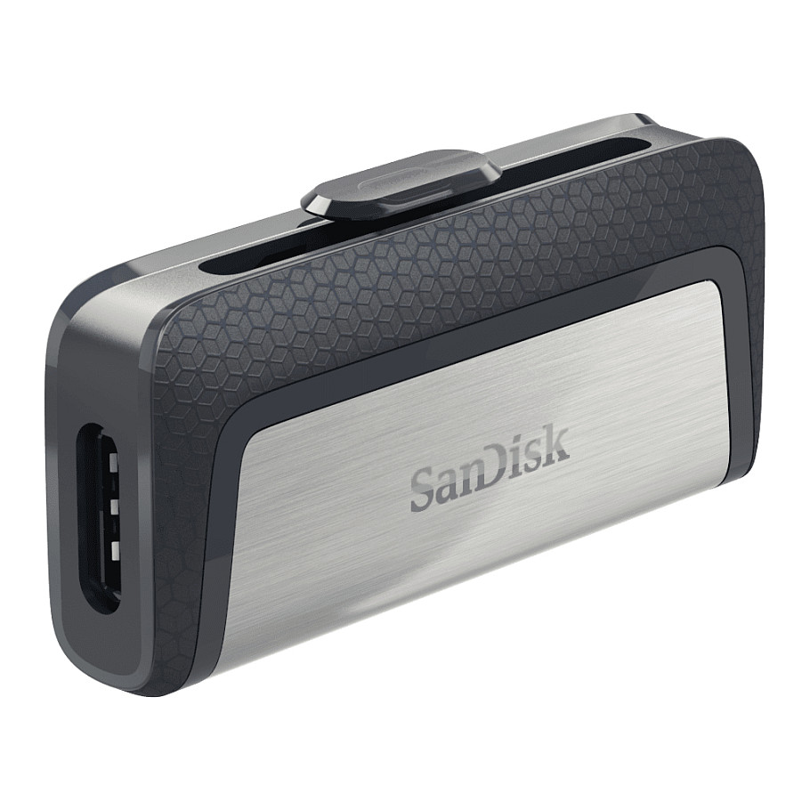 USB Flash Drive SanDisk Ultra Dual Drive Type-C / 256GB / USB Type-A + USB Type-C / USB 3.2 Gen 1 - Hiri/Argjend