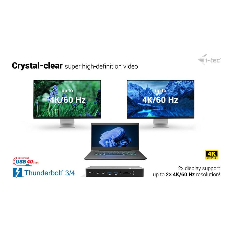 Docking Station i-tec TB5TRIPLEDOCKM2PD / 2x Thunderbolt 5 / 4x USB-A / 2x USB-C / DisplayPort / 2.5GbE / M.2 NVMe / SD-microSD / 140W PD – Zezë - 9