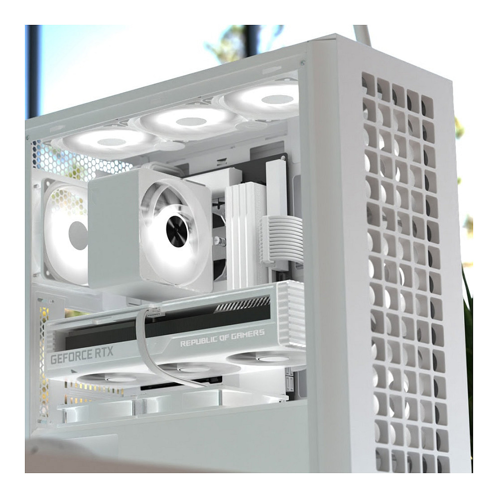 Kasë PC Aerocool D502A / Midi Tower / ATX / 3x 120mm ARGB Front Fan + 1x 120mm ARGB Rear Fan / 2.5"/3.5" HDD / Tempered Glass / USB-C - Zezë - 12