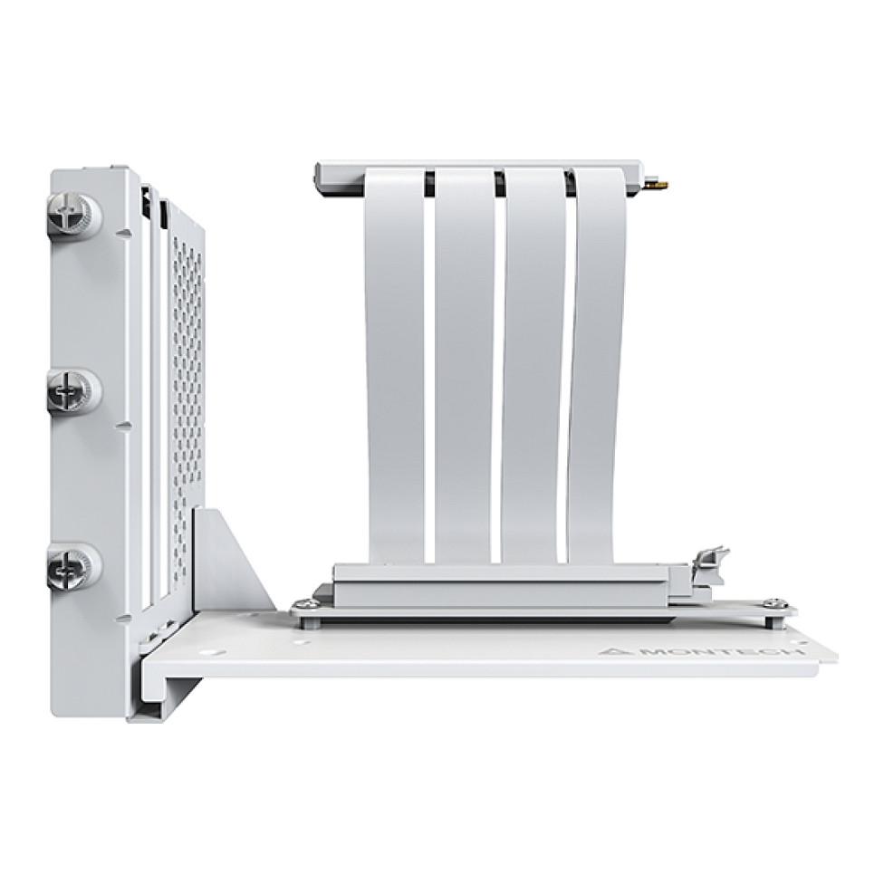 Mbajtëse Vertikale për GPU Montech VGM 2, PCIe 4.0, 3 Slote, Kabllo Riser 200mm - Bardhë - 2