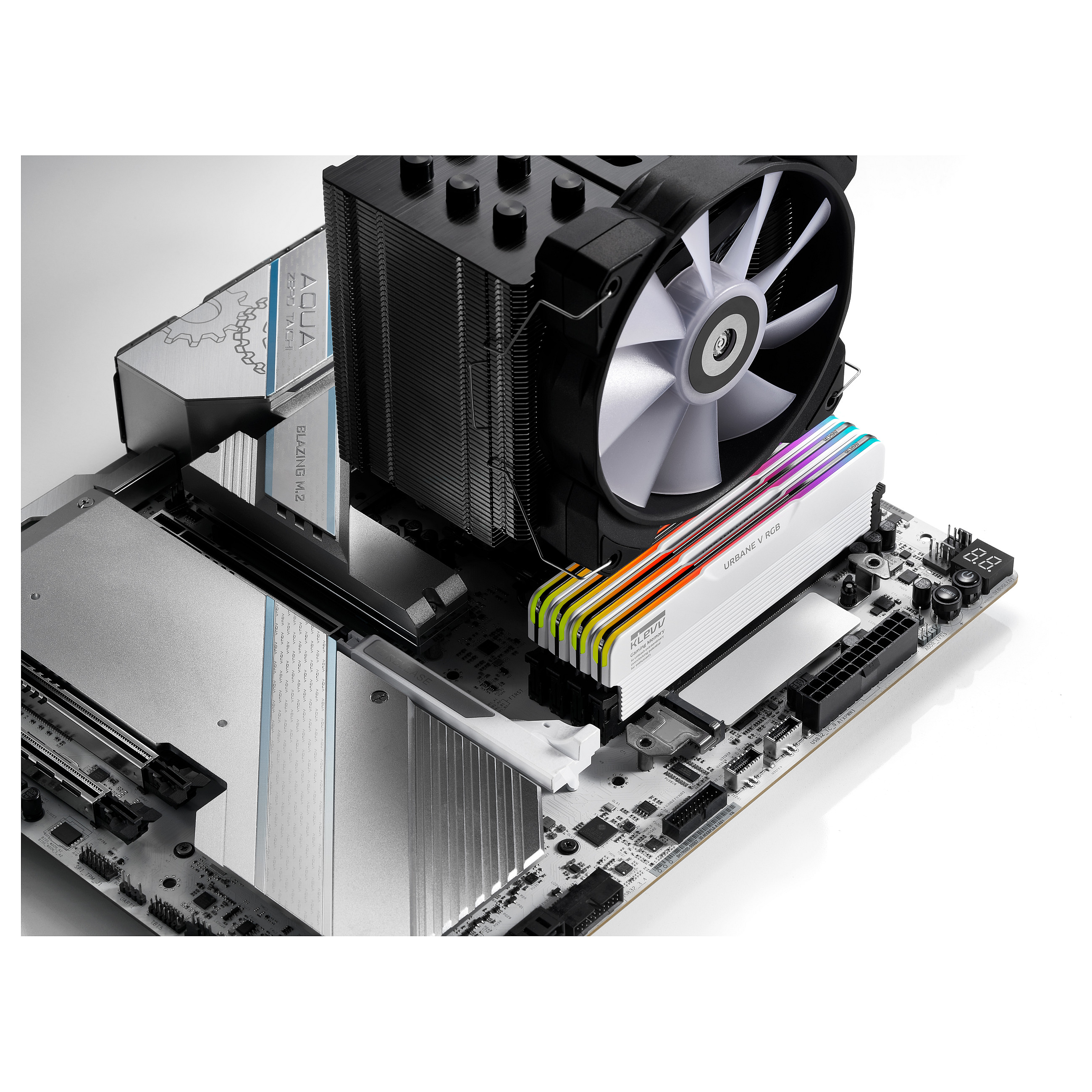 RAM Memorie DDR5 KLEVV Urban V RGB / 32GB (2x16GB) / DIMM / 6000MHz / CL28 - Bardhë - 12