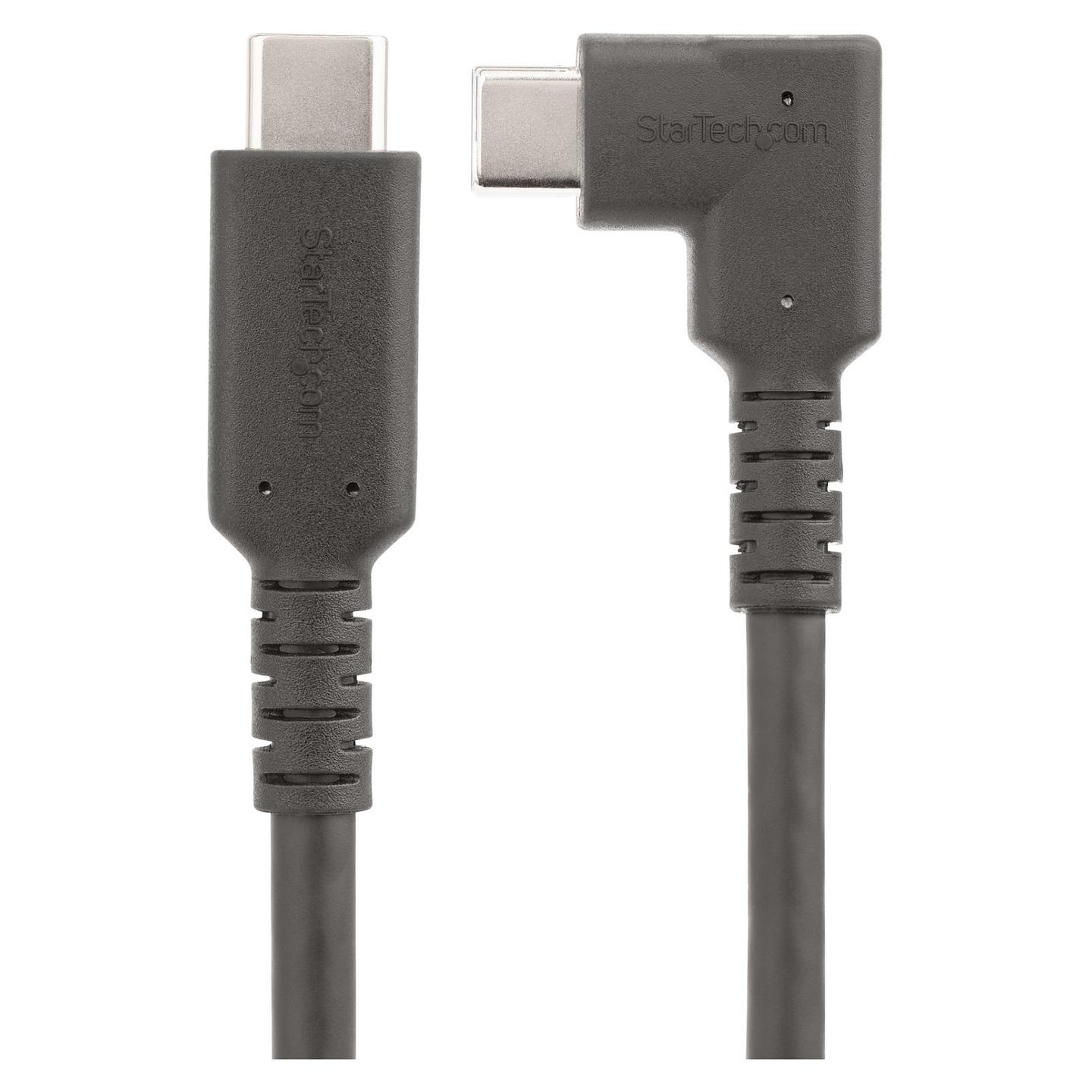 Kabllo USB StarTech.com RUSB31CC1MBR, USB-C në USB-C, USB 3.2 Gen 2, 10 Gbps, Power Delivery 100W, DisplayPort 1.2 4K 60Hz, 1 m – Zezë - 3