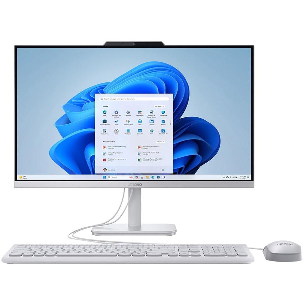 AIO Lenovo A100 / Core i3-N305 / 16GB DDR5 / 512GB / 23.8″ Full HD IPS / Intel UHD Graphics / Keyboard + Mouse – Cloud Grey