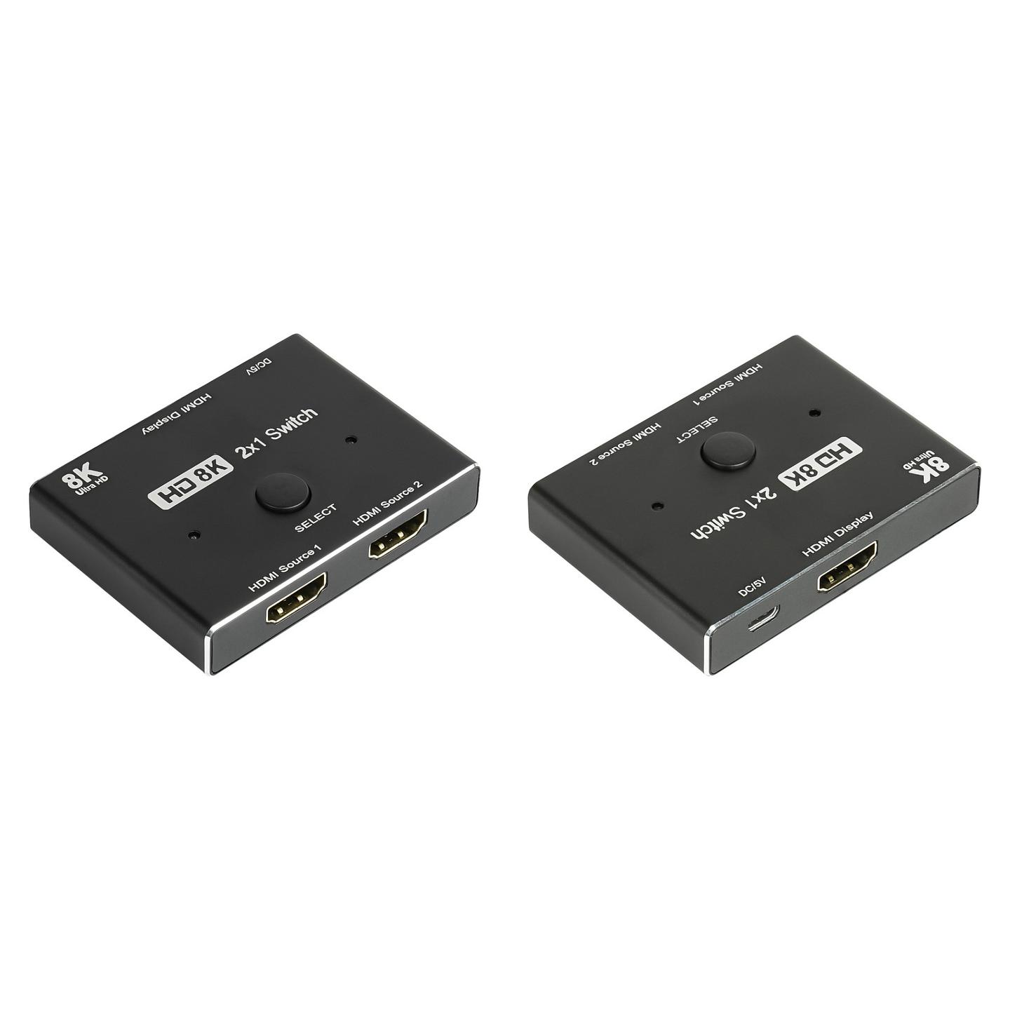Switch HDMI Good Connections GC-M0261, 2 hyrje HDMI në 1 dalje, HDMI 2.1, 8K - Zezë - 2
