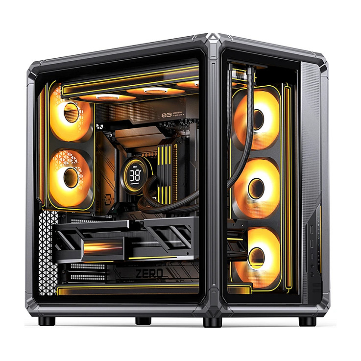 Kasë PC JONSBO X400 / Midi Tower / ATX / Back-Connect / Tempered Glass - Gri - 6
