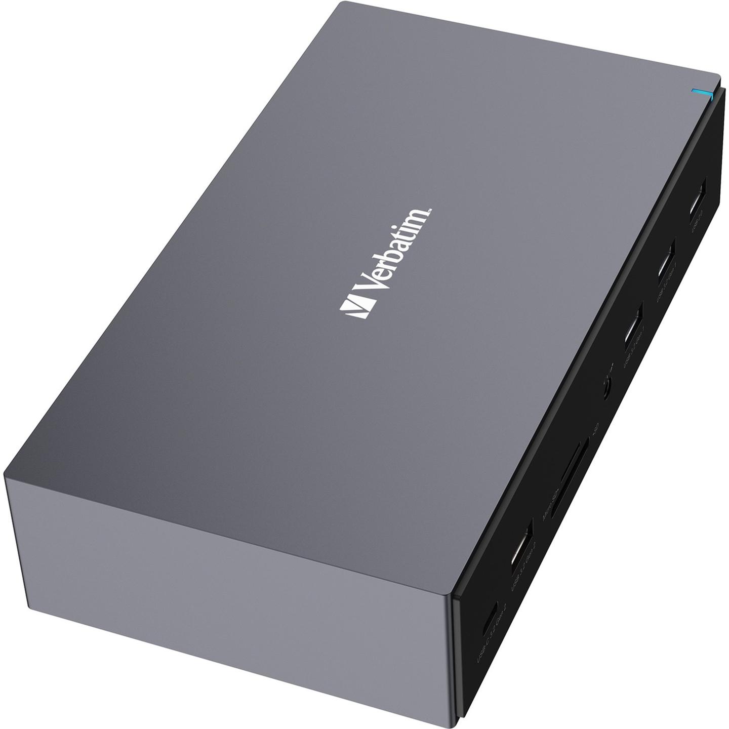 Docking Station Verbatim CDS-17, USB-C, 3× HDMI, 2× DisplayPort, Gigabit Ethernet, USB-A, SD, microSD, PD 100W - Hiri/Zezë - 2