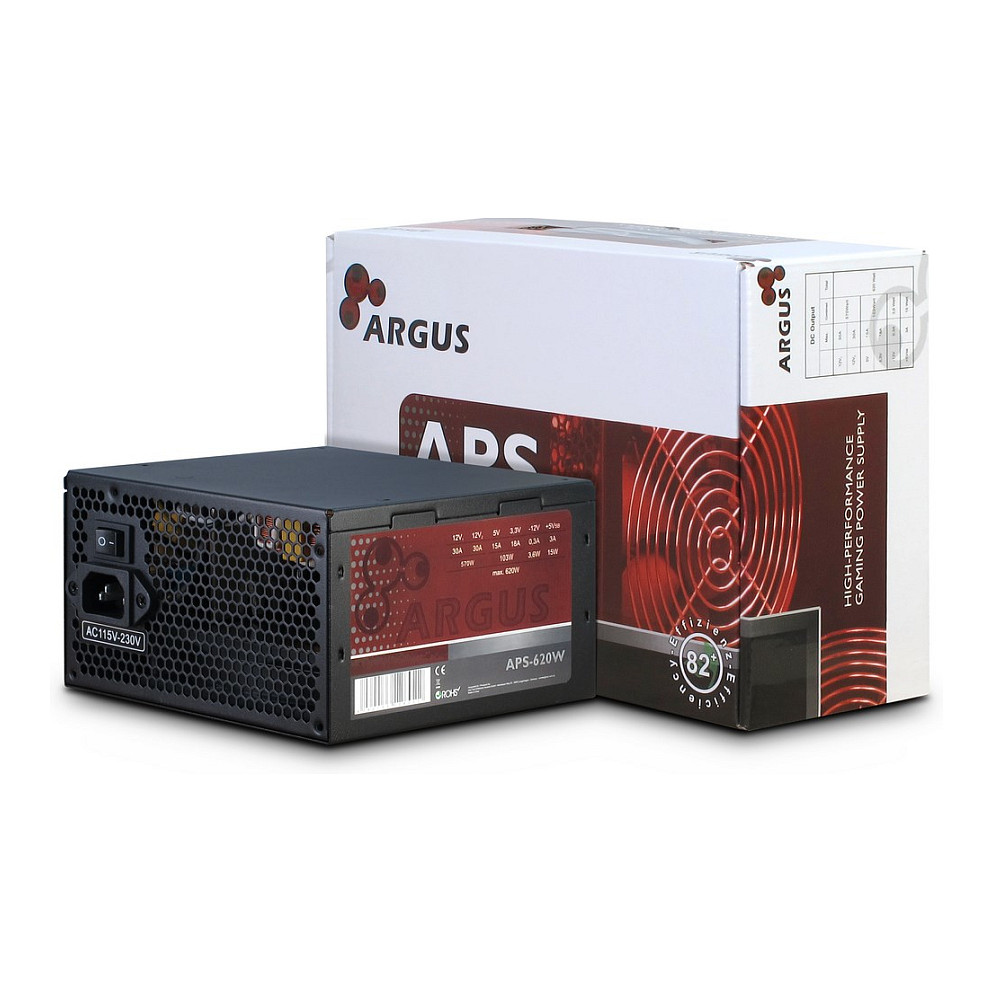 Furnizues Energjie Inter-Tech Argus APS-620W / 620W / ATX 2.31 / 80 PLUS / 120mm / Kabllo Fikse - Zezë - 3
