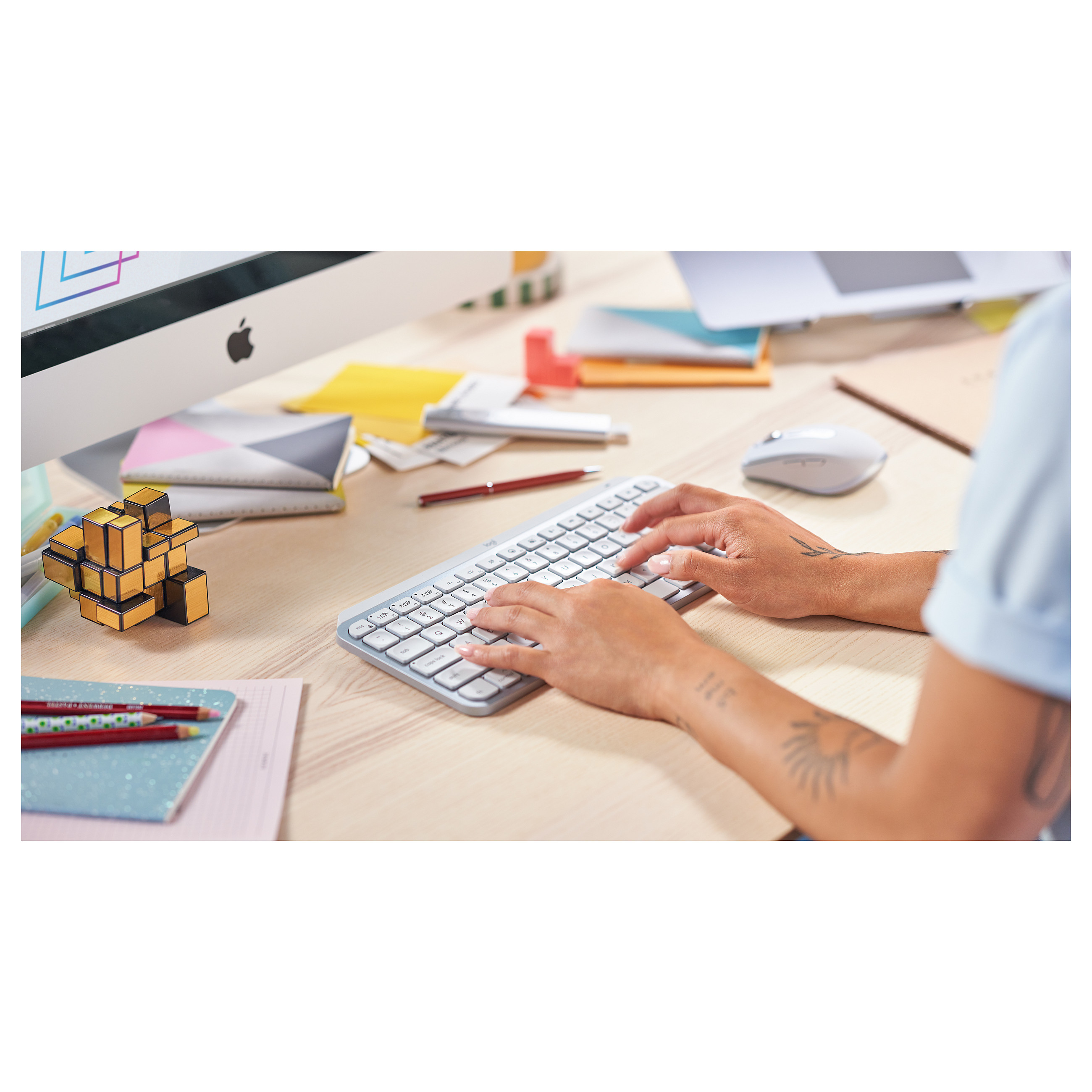 Tastierë Pa kabllo Logitech MX Keys Mini for Business / Kompakte / Membrane / Multi-Device / Bluetooth + Logi Bolt / 3 Pajisje / QWERTY US / USB-C - Hiri - 4