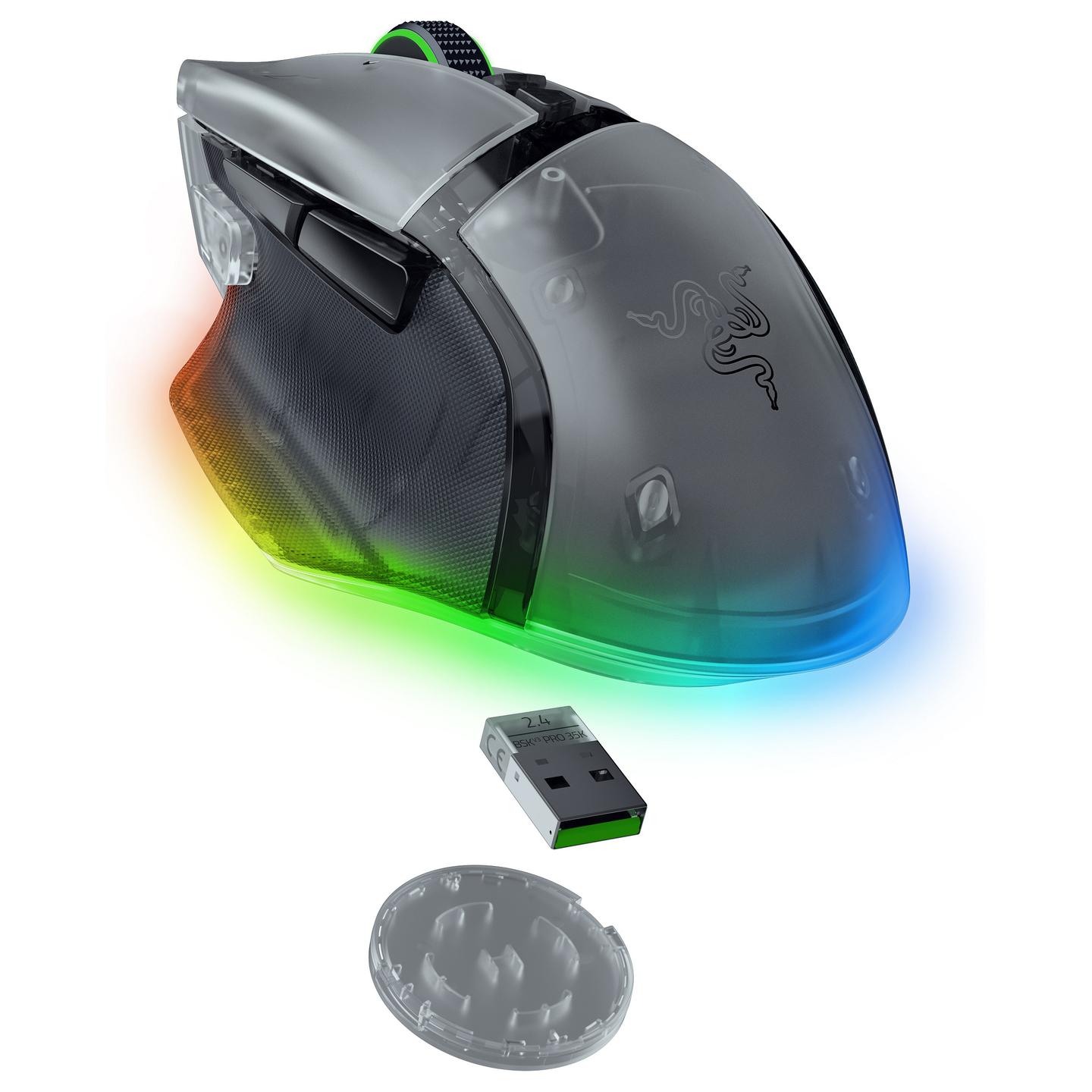 Maus Gaming Razer Basilisk V3 Pro 35K, Wired & Wireless, 35000 DPI, 11 Butona, Focus Pro 35K, RGB Chroma - Bardhë - 4