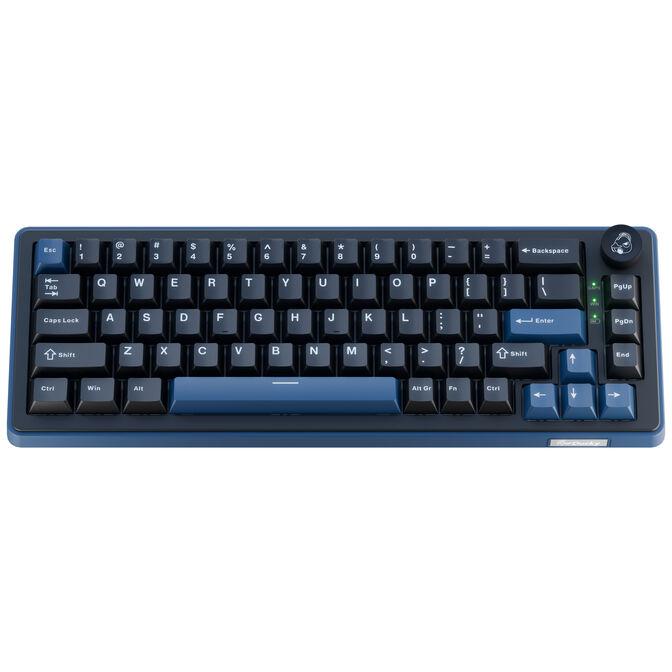 Tastierë Gaming Ducky OK-M 65 / 65% / Mekanike / KTT Baby Blue / Hot-Swap / Wired&Wireless / RGB / USB-C / Bluetooth + 2.4 GHz - Zezë - 3