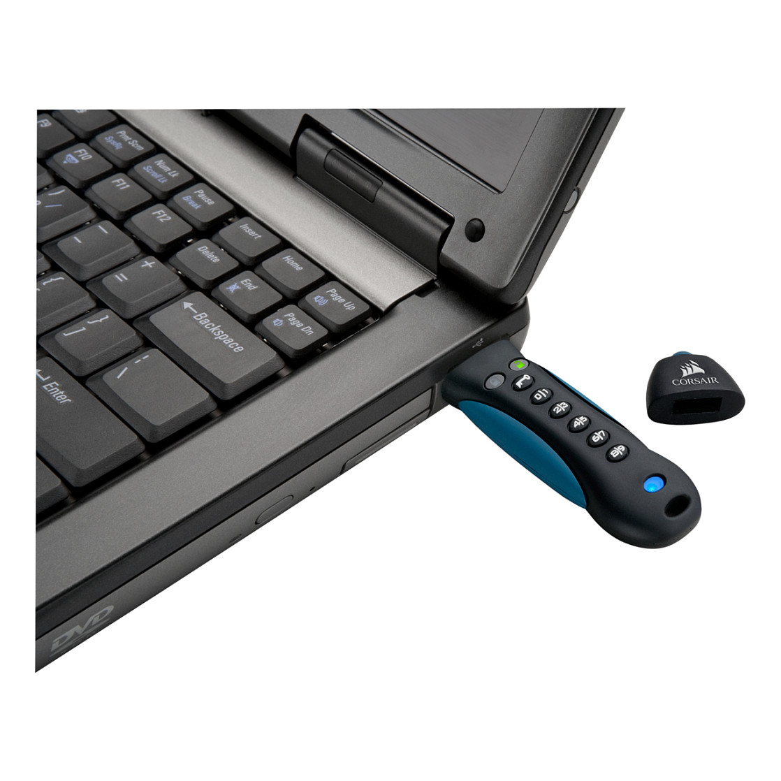 USB Flash Drive Corsair Padlock 3 / 128GB / USB 3.2 Gen 1 / USB-A / PIN - Zezë/Blu - 4
