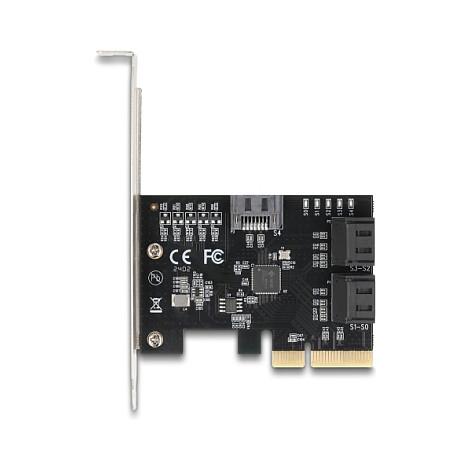 Kartë Zgjerimi Delock 90890, PCI Express 3.0 x4, 5x SATA 6Gbps, JMicron JMB585, Low Profile - 2