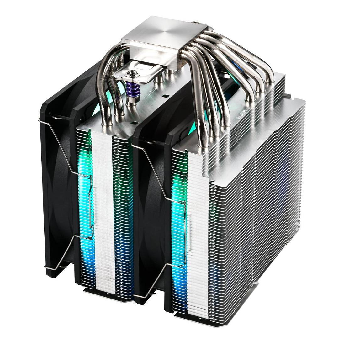 Ftohës për Procesor FSP MP7 ARGB / 280W / Dual Fan 120mm / 6 Heat Pipes / 800-1800RPM / LGA1851/1700/1200 / AM5/AM4 - Zezë - 2