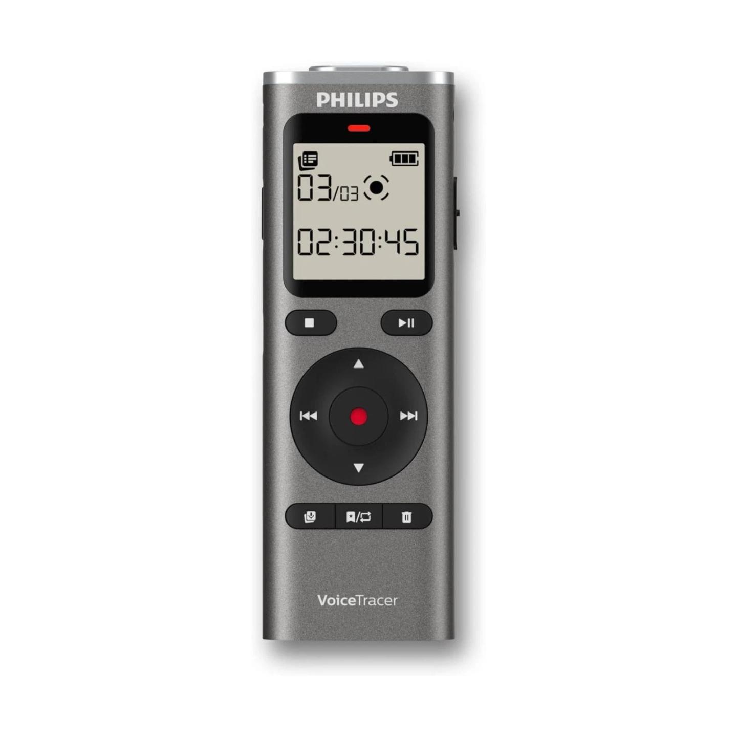 Diktafon Digjital Philips VoiceTracer DVT1170, 8GB, Ekran LCD 1.34", USB-C, microSD, Regjistrim me Aktivizim Zëri - Hiri - 2