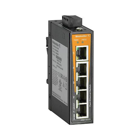 Switch Industrial Weidmüller IE-SW-EL05-5TX, 5 porta Fast Ethernet RJ45, 10/100 Mbps, Unmanaged, IP30, DIN-Rail - Zezë