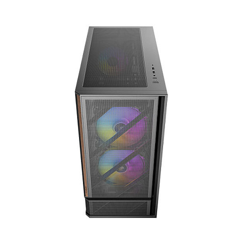 Kasë PC Antec P30 ARGB / Midi Tower / ATX / 2x 140mm + 2x 120mm + 1x 120mm ARGB Fan / Tempered Glass + Wood - Zezë - 12