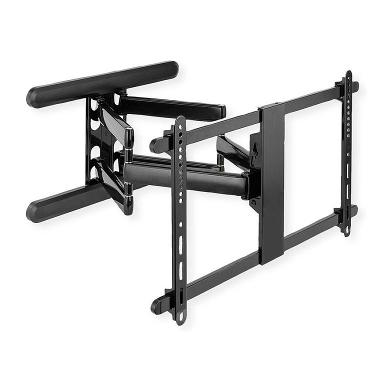 Mbajtëse për TV ROLINE / 37″–80″ / deri në 70 kg / Lartësi te Rregullueshme / e Rrotullueshme - Zezë