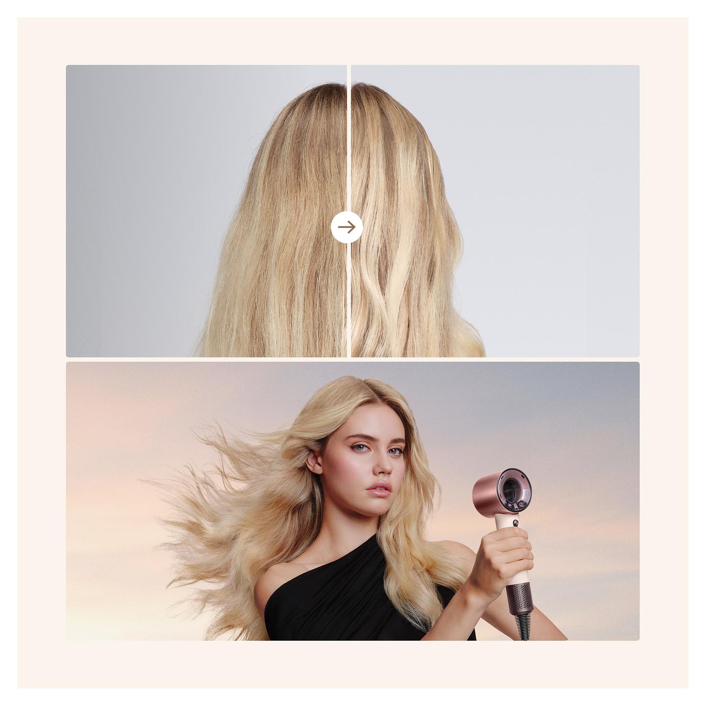 Tharëse për flokë Dyson Supersonic Travel / 110.000 RPM / Air Multiplier / 3 Nxehtësi / 2 Shpejtësi / 100-240V – Rozë/Krem - 6