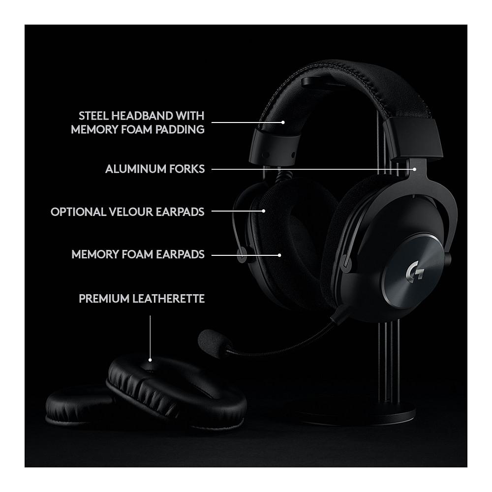 Kufje Gaming Logitech G Pro X / Wireless LIGHTSPEED / 50mm / DTS Headphone:X 2.0 / Blue VO!CE / Mikrofon i Heqshëm / 20 Orë - Zezë - 10