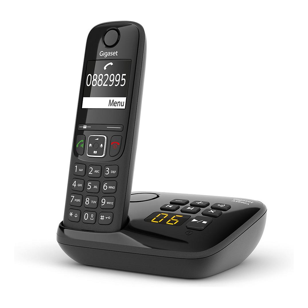 Telefon i Thjeshtë Gigaset AS690A, DECT/GAP, Ekran 2" Monokrom, Hands-Free - Zezë - 3