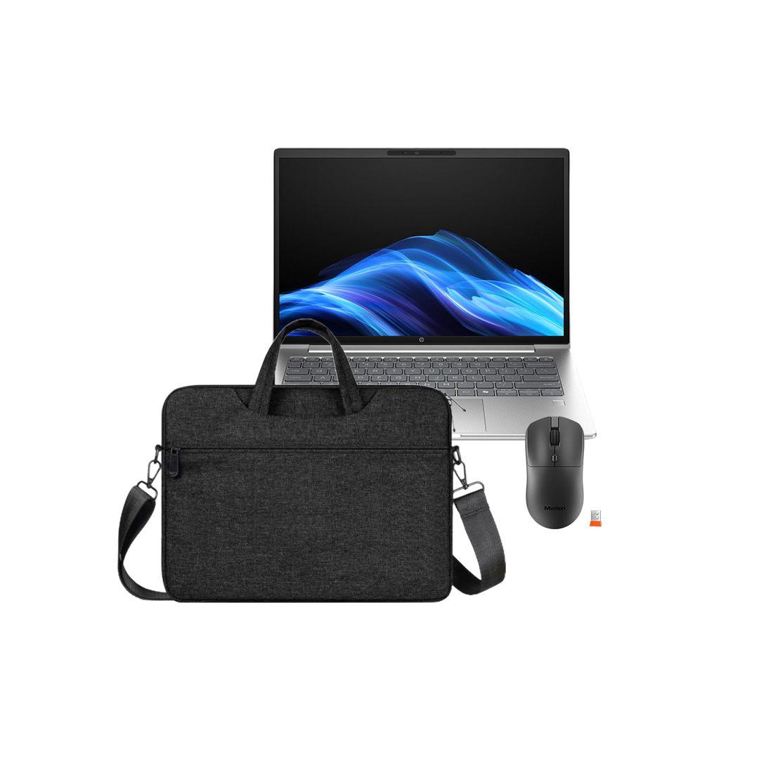 Laptop HP ProBook 4 G11R / Core 5 120U / 16GB DDR5 / 512GB / 14" WUXGA IPS / Intel Graphics + Çantë për Laptop B003 / B53-54 / 14 Inch + Maus pa Kabllo Meetion R546 Silent Office Black / 2.4GHz / 4 Butona / 800-1200-1600 DPI
