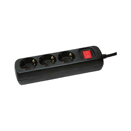 Shirit Prizash për Furnizim me Energji LogiLink LPS206B / 3 x Schuko / H05VV-F 3G 1.5 mm² / 230 V / 16 A / 3680 W / 1.4 m - Zezë