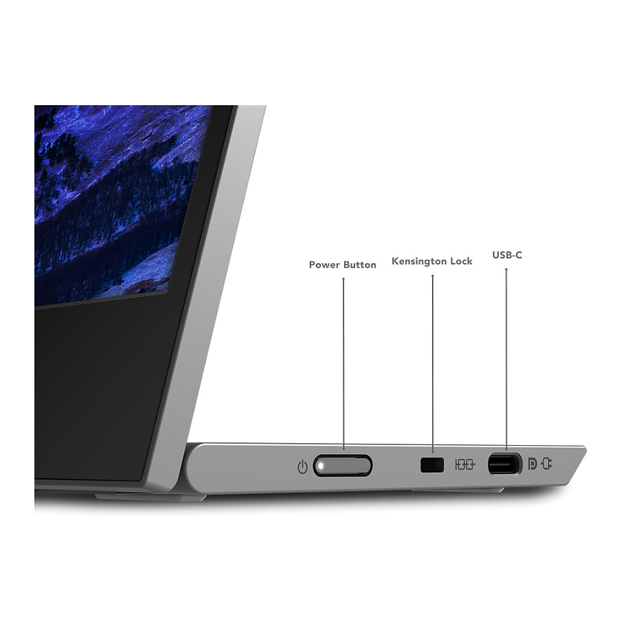 Monitor për punë Lenovo L152 / 15.6" / Full HD IPS LED / 60 Hz / 14 ms / 2 x USB-C + USB 2.0 / Gri - 9
