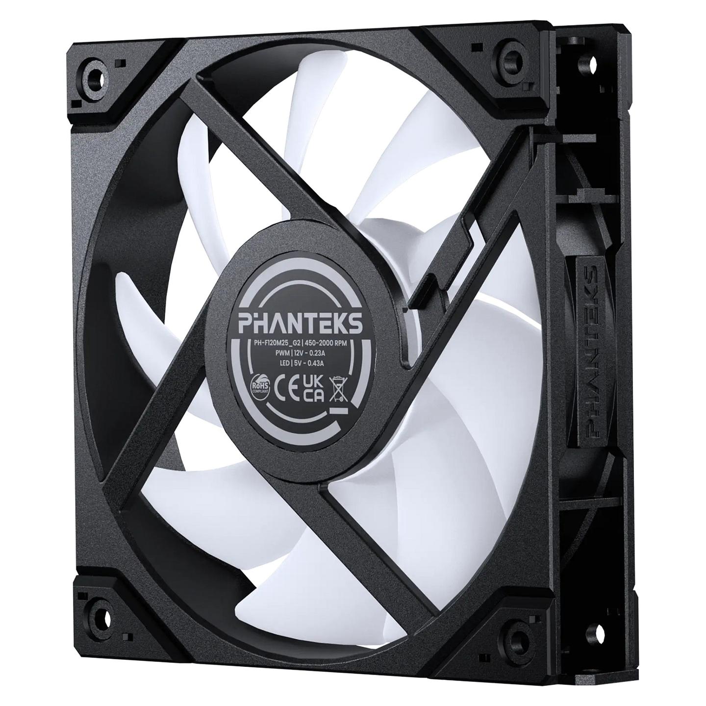Ftohës për Kasë Phanteks M25G2-120 / 120mm / 2000 RPM / PWM – Zezë - 5