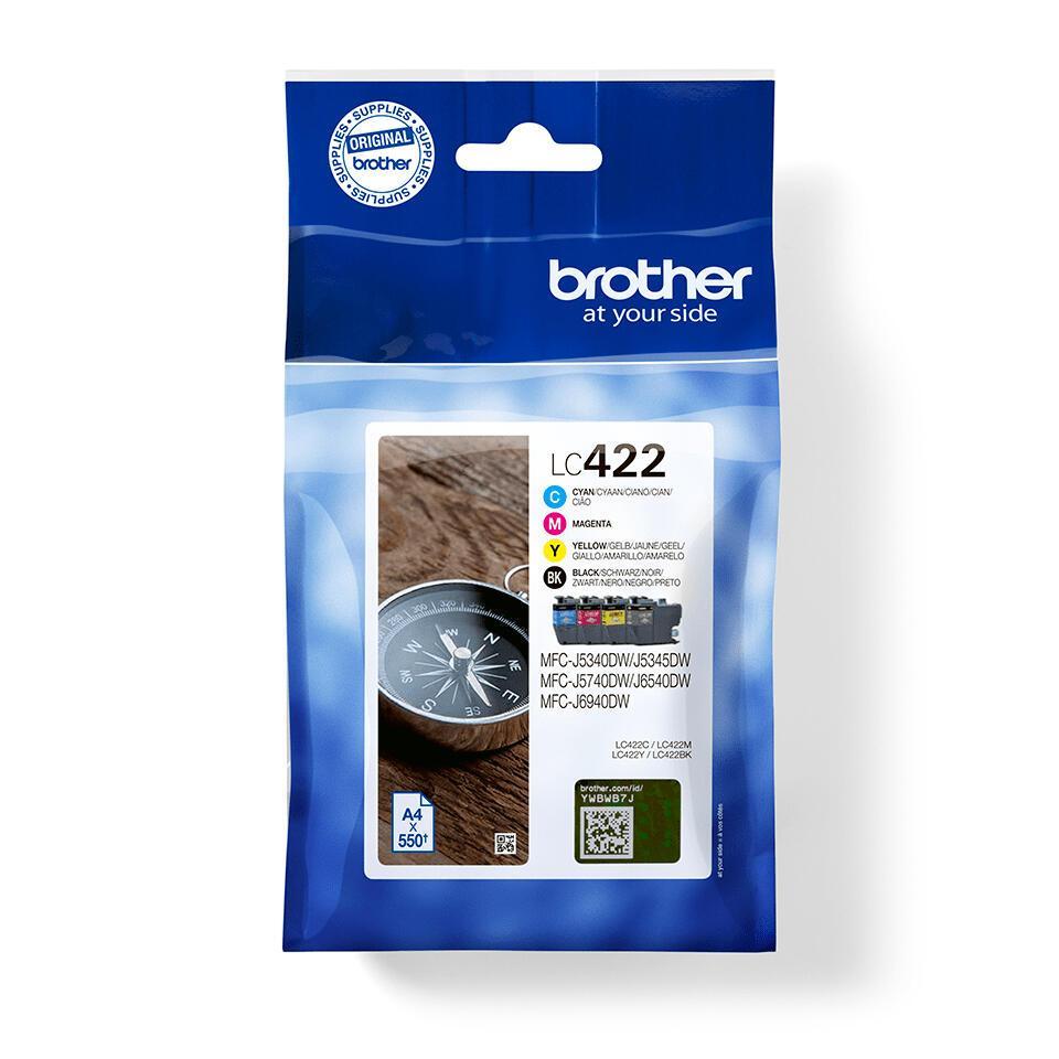 INK Brother LC-422VAL / 550 faqe / Multipack - Shumëngjyrësh - 3