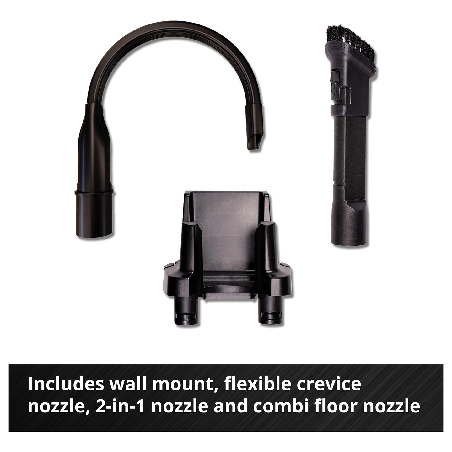 Fshesë me Bateri Einhell TE-SV 18 Li-Solo, 18V, 0.6L, 1.5kg - Kuqe/Zezë - 28