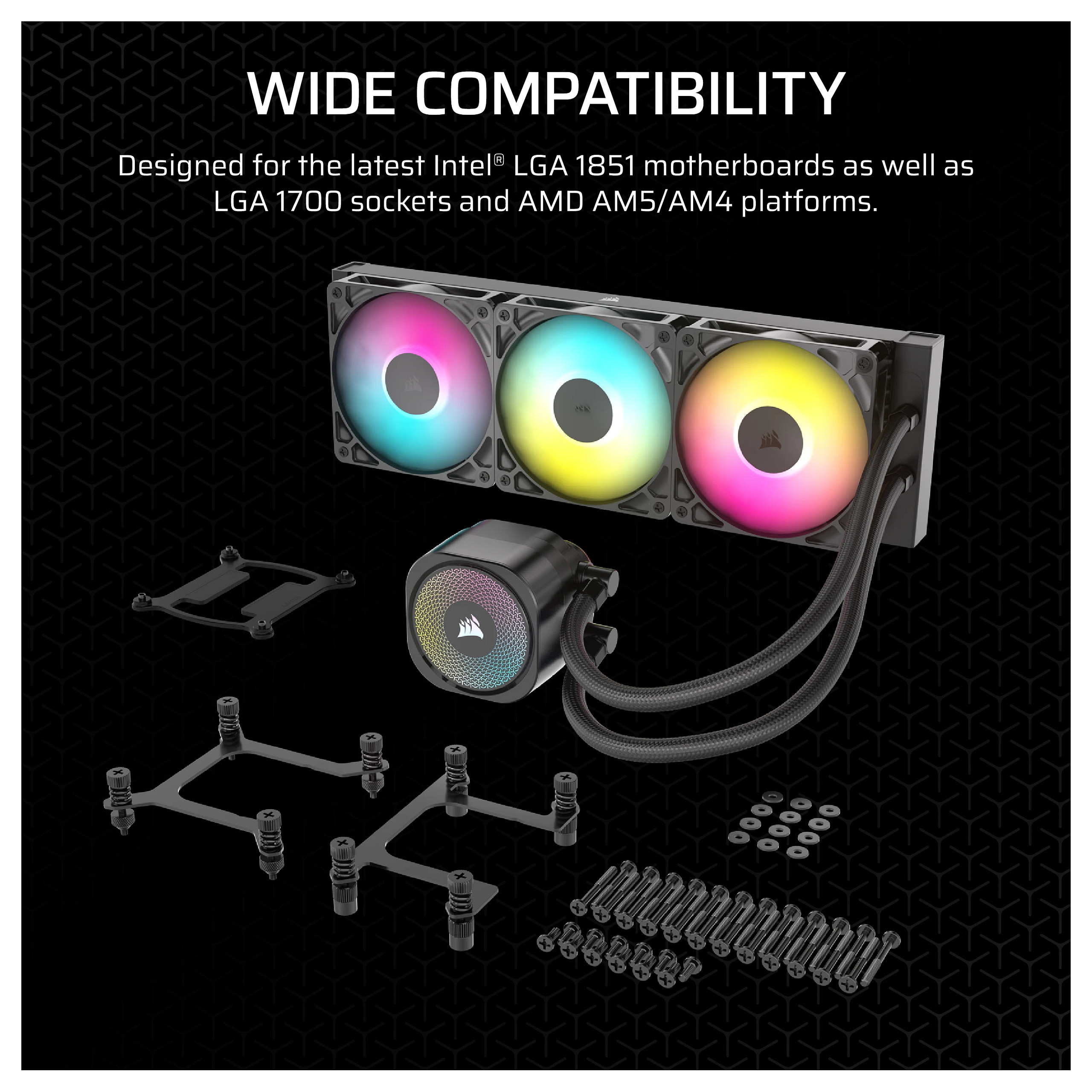 Ftohës për Procesor Corsair Nautilus 360 RS ARGB / AIO / 360mm / 3x120mm / ARGB - Zezë - 7