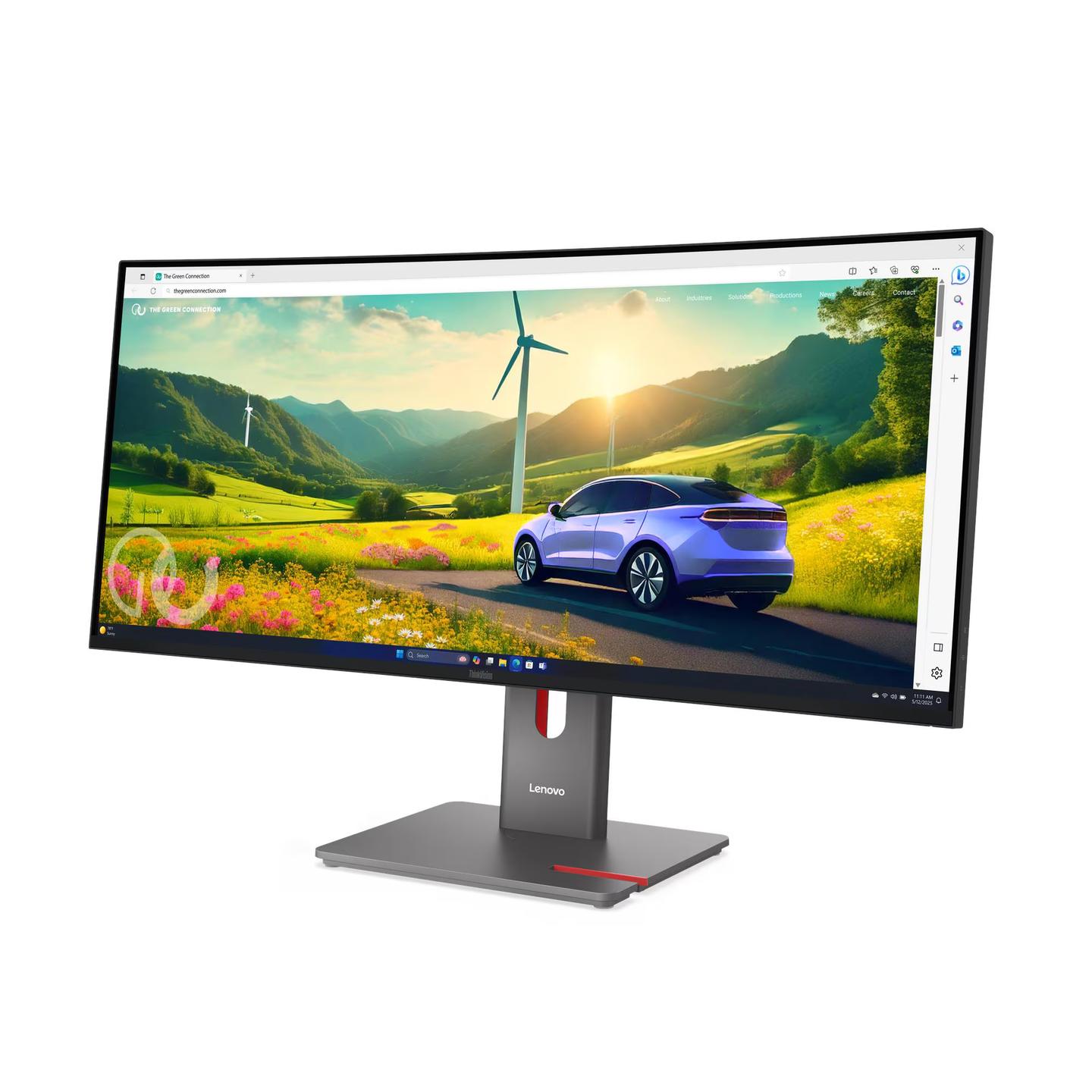 Monitor Lenovo ThinkVision P34WD-40, 34", UWQHD IPS Curved, 120Hz, 4ms, HDMI+DP+USB-C+USB+LAN - Zezë - 3