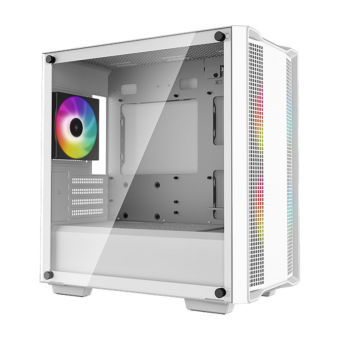 Kasë PC DeepCool CC360 WH ARGB / Mini Tower / Micro ATX / 8x 120mm + 4x 140mm Fan Support / Tempered Glass / Mesh / 360mm Radiator / ARGB - Bardhë - 2