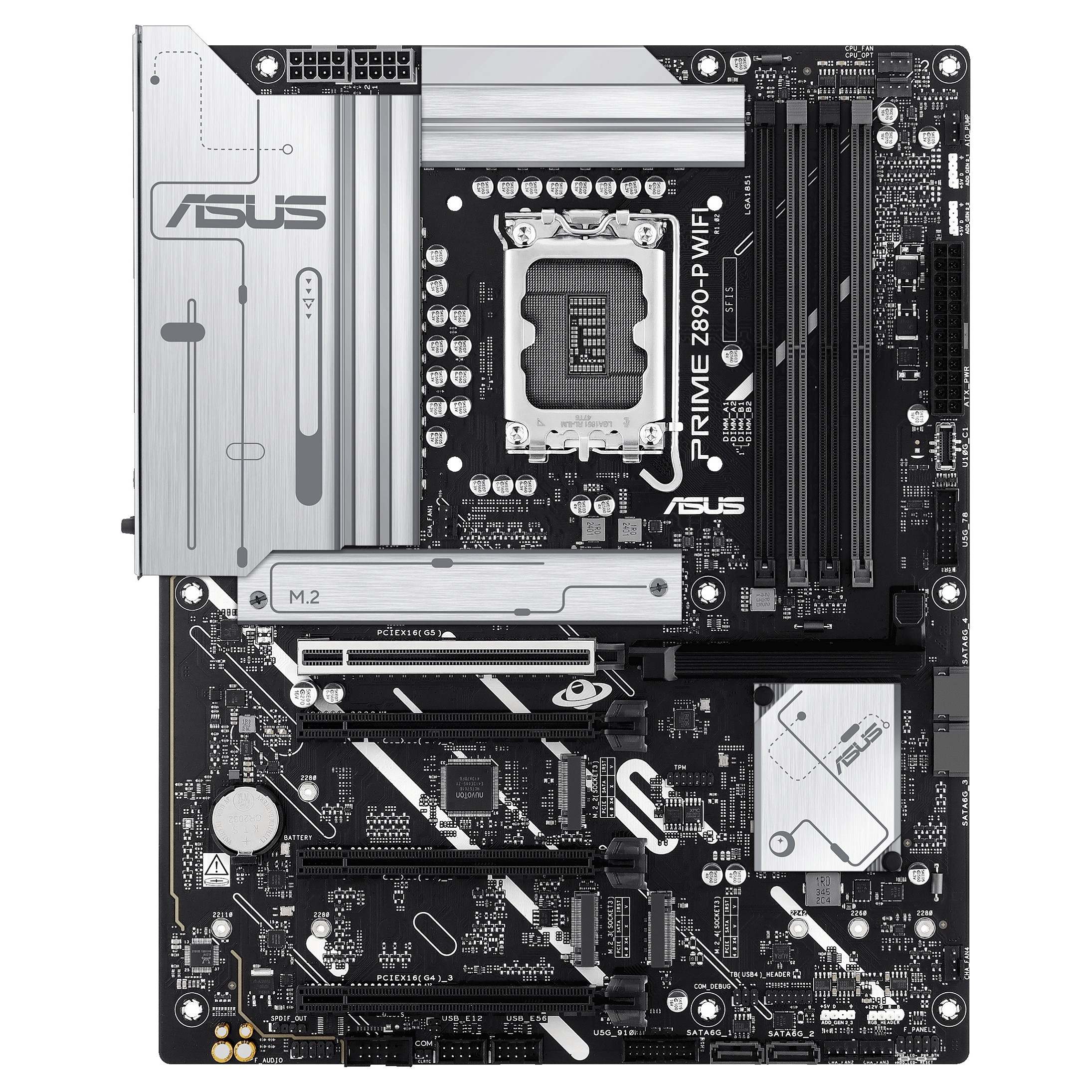 Pllakë Amë ASUS PRIME Z890-P WIFI / Intel LGA1851 / Z890 / DDR5 / ATX / Wi-Fi 7 / 2.5GbE LAN - 3