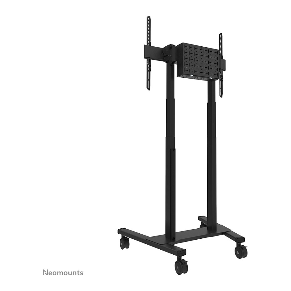 Mbajtëse për TV Neomounts / 55"-100" / 110kg / VESA 100x100-800x600 / Elektrike / Me Rrota - Zezë - 3