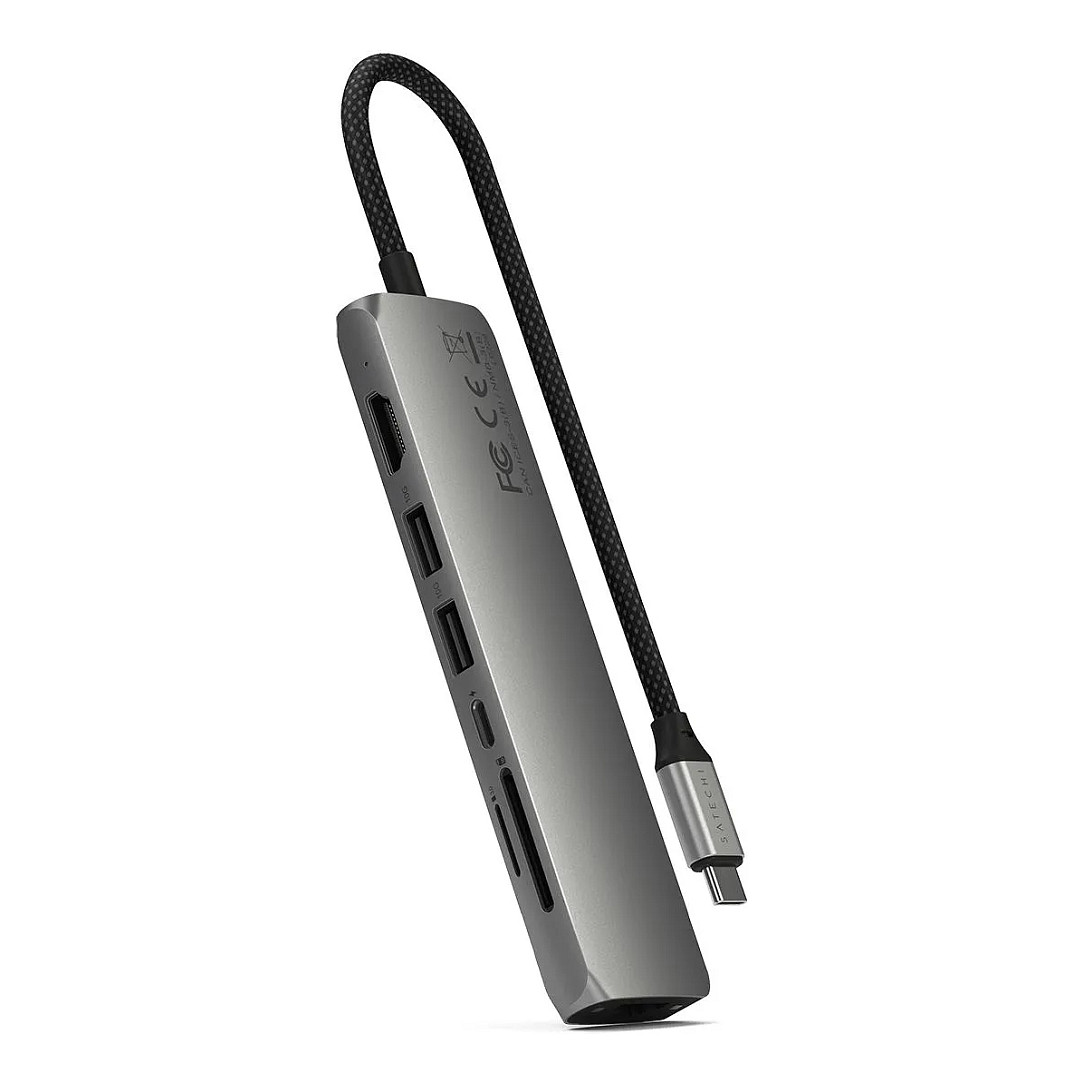 Hub Satechi ST-P7SM / 2x USB-A / 1x HDMI / 1x USB-C PD / Ethernet / SD / 80W PD / 100W – Hiri - 4