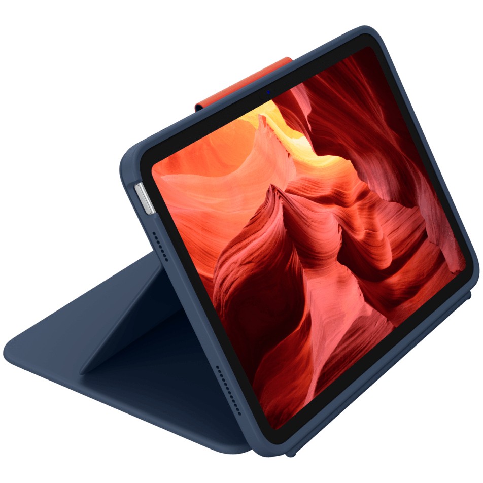 Këllëf me Tastierë Logitech Rugged Combo 4 / për iPad 10.9" / Gjenerata 10 / AZERTY / Smart Connector – Blu - 2
