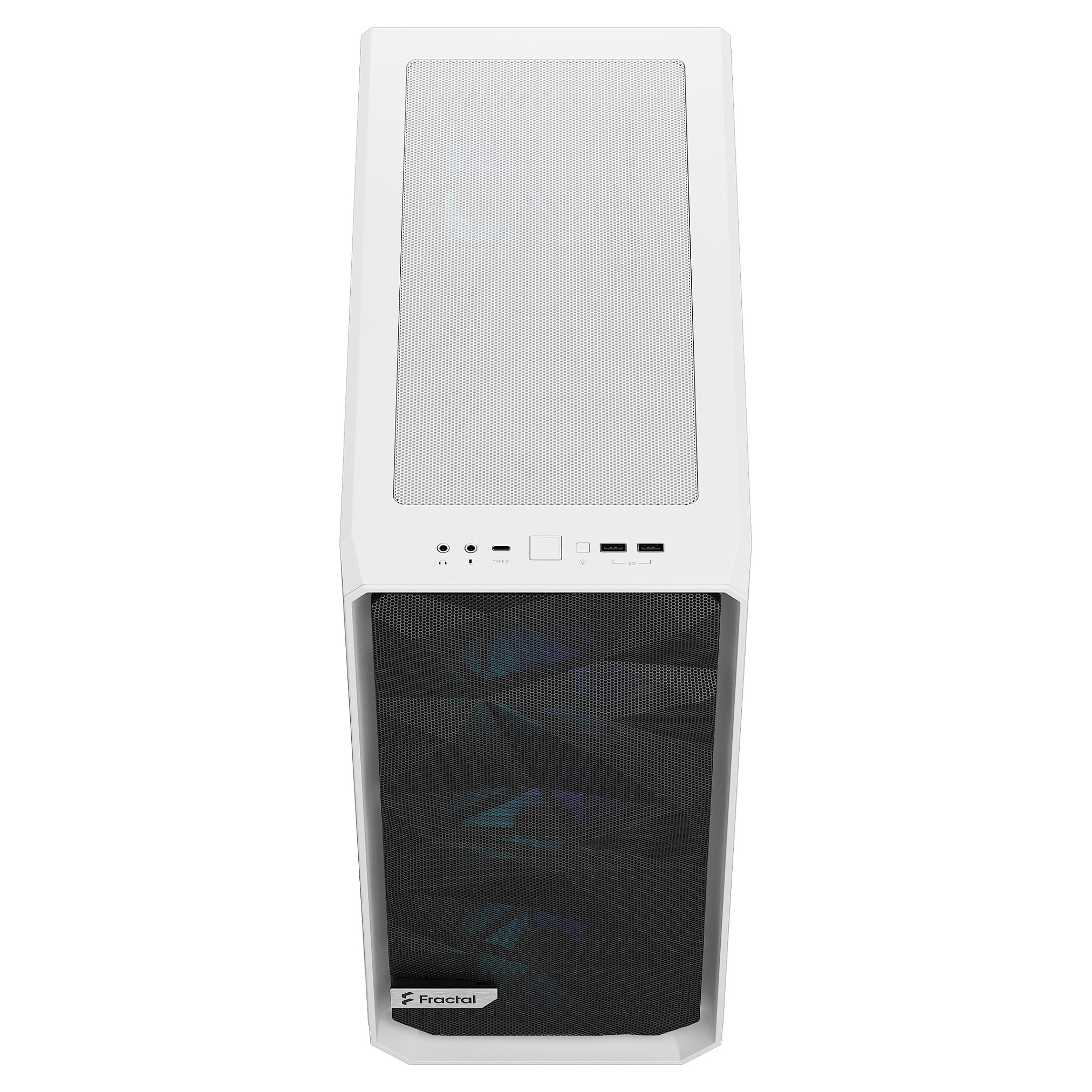 Kasë PC Fractal Design Meshify 2 Compact RGB / Mid Tower / ATX / 3x 120mm + 1x 120mm RGB Fan / Tempered Glass - Bardhë - 3