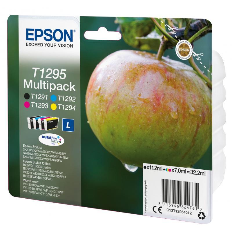 INK Epson T1295 / C13T12954012 / 470 faqe Zezë + 380 faqe Ngjyra – Shumëngjyrësh - 2