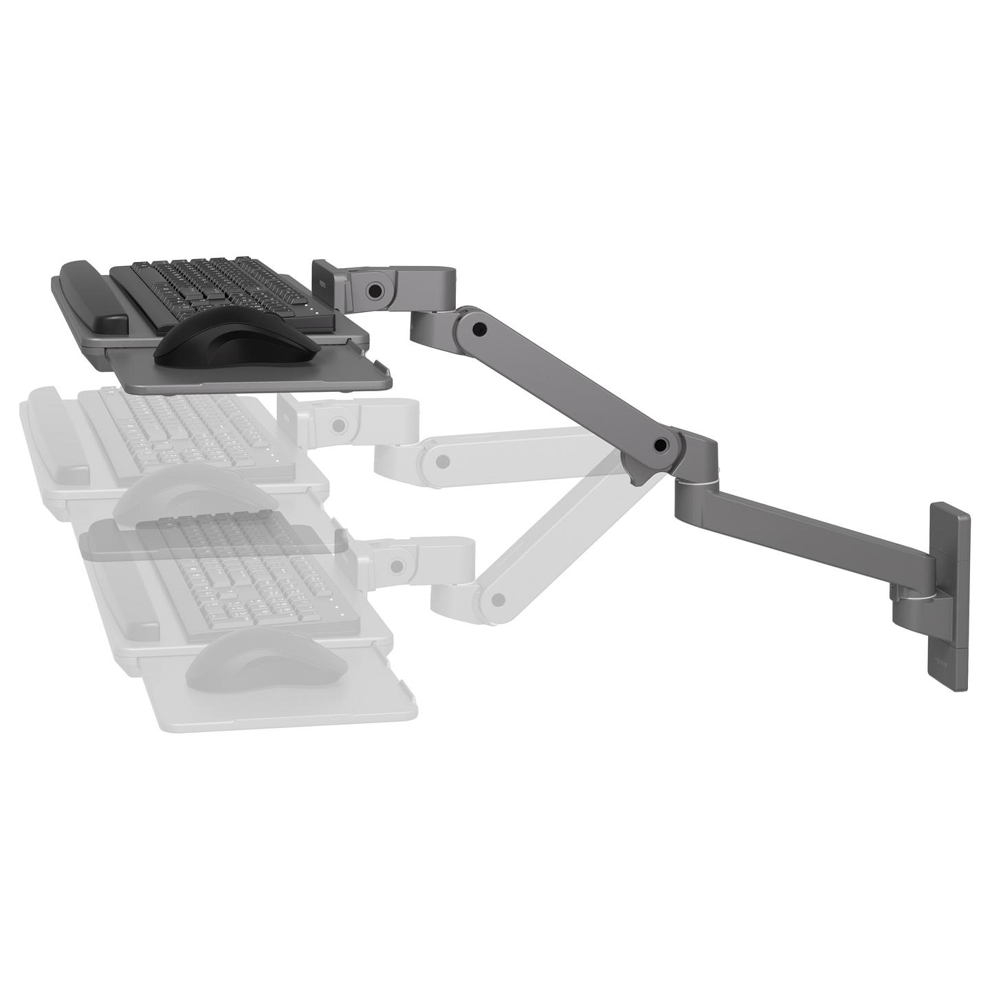Mbajtëse për Monitor Ergotron LX Pro, për Tastierë dhe Maus, deri 2.3kg - Hiri - 9
